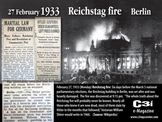 27 Φλεβάρη 1933 - Το Reichstag καίγεται